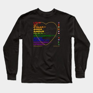 LOVE: Say ¿Qué? Top Ten Spoken (World) (Rainbow) Long Sleeve T-Shirt